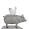 Grey Polystone Sculpture, Stacking Animals 12" x 9" x 4"